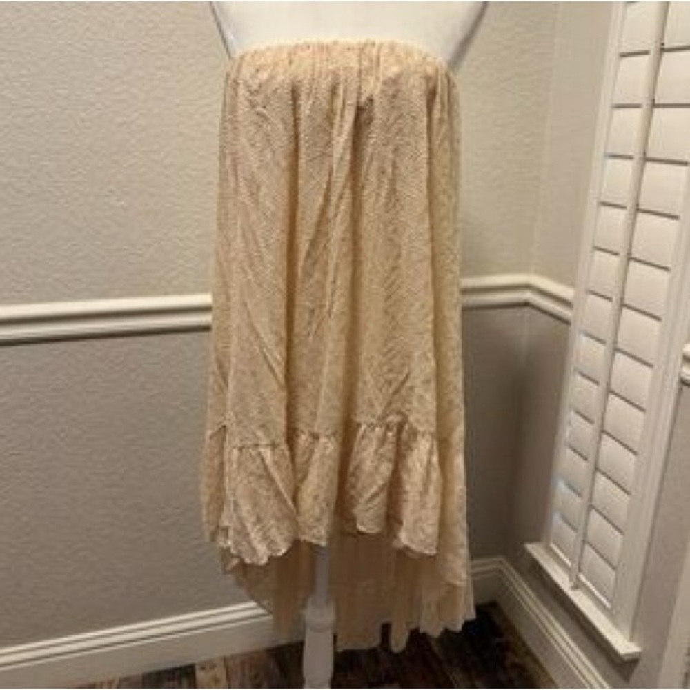 FREE PEOPLE HIGH LOW STRAPLESS DRESS VINTAGE